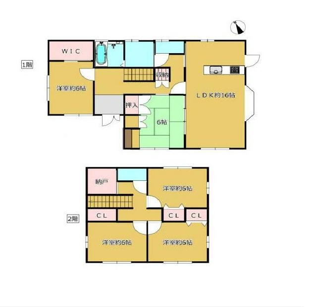 八代市松崎町中古戸建の間取り