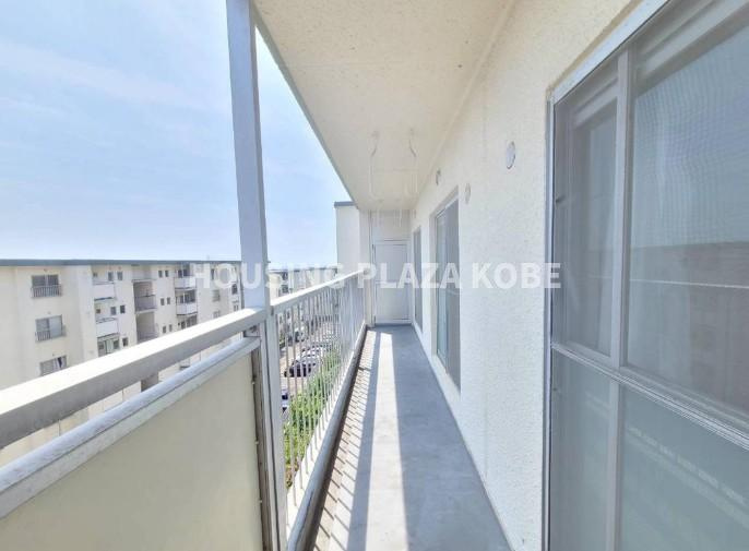 一の谷グリーンハイツＨ棟のバルコニー