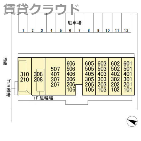 アーバンシャトー千葉の区画図