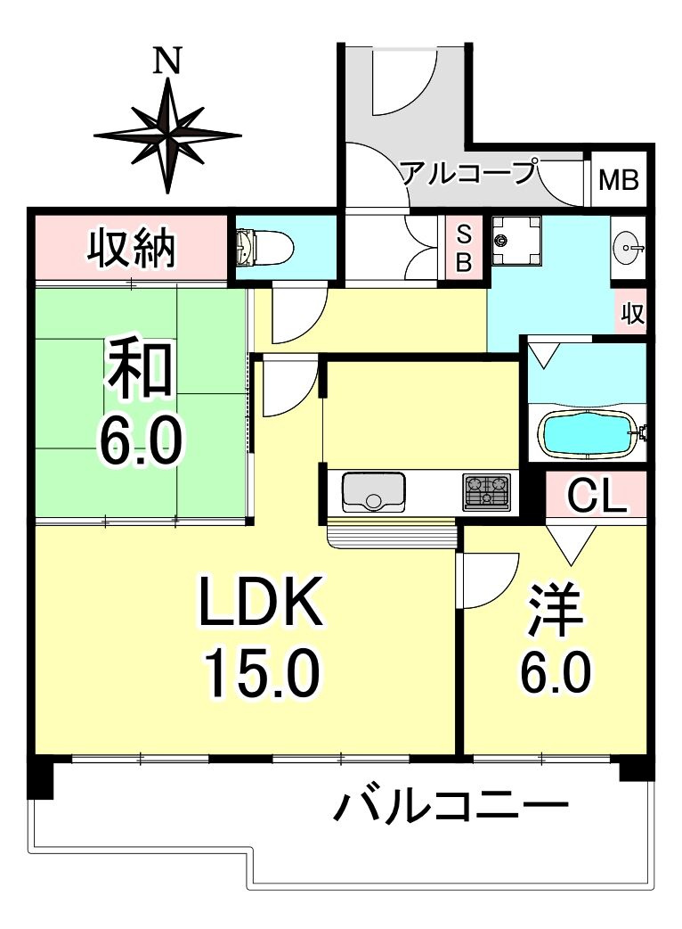 グレーシィ須磨アルテピアⅡ番街 の間取り