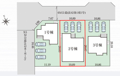 【区画図】 | ＧＲＡＦＡＲＥ　山形市浜崎２期　２号棟 | ★内覧予約でブランド米2kg★