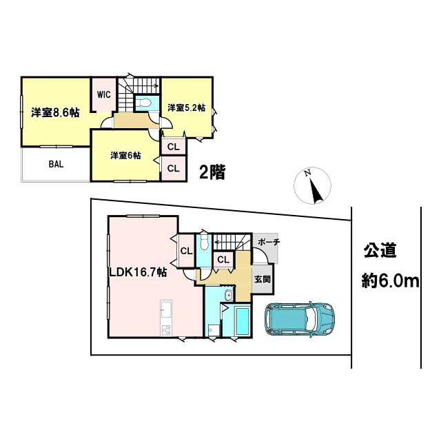 成田市中台12期　新築戸建　１号棟の間取り