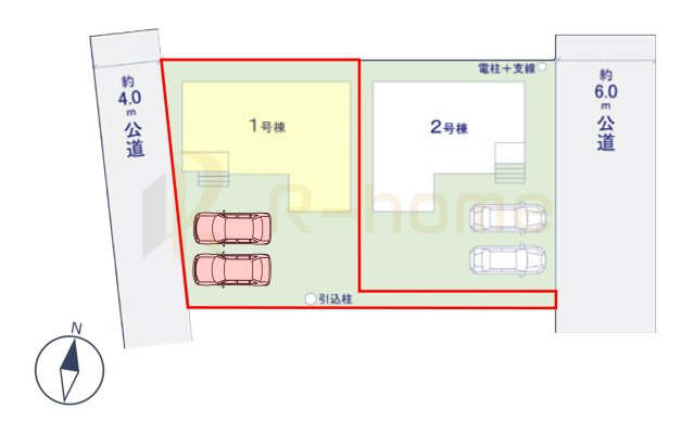 つくば市東光台2期　新築戸建て　1号棟の区画図|大きなお買い物だからこそ、メリット・デメリットを伝えさせて頂きます。
R-homeにお任せください♪