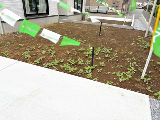 つくば市東光台2期　新築戸建て　1号棟の庭|お家時間を満喫できるお庭！お子様の遊び場やガーデニングスペースに♪