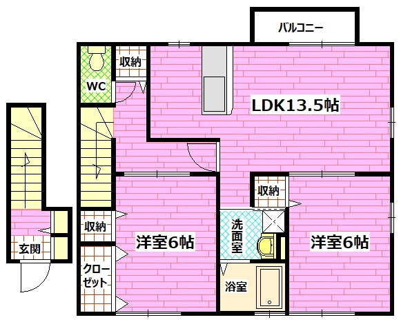 ローズコートHATAKA D棟の間取り