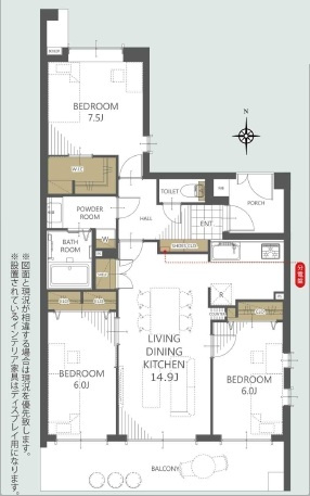 【間取り】 | グランシャトレ坂戸シエルコート | ３LDK