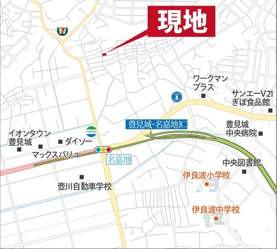 豊見城市名嘉地（全3棟）ラスト2号棟の地図|地図♪