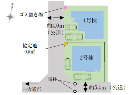 練馬区大泉学園町8丁目　省エネ快適邸宅　角地含む全2棟の区画図|南西角地含む全2棟♪ワンランク上の上質邸宅の誕生です♪