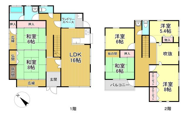 米原市杉澤　中古戸建の間取り