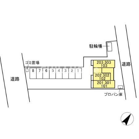D-room本町の区画図|当社、チルホームのHPもご覧ください(^^)/物件情報多数♪