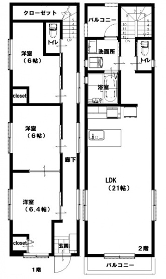 【間取り】 | 駿河区馬渕3丁目　新築戸建　A号棟