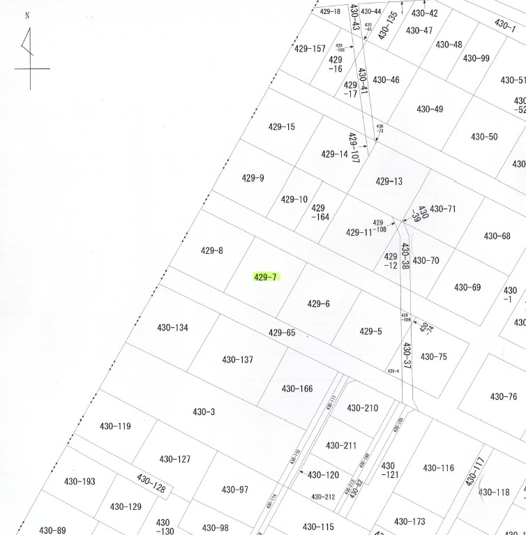 真岡市大谷台町　土地　予約済の土地図