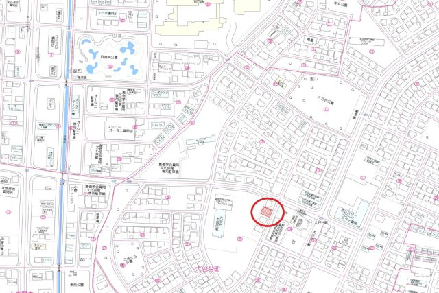真岡市大谷台町　土地　予約済の地図