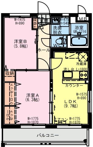 【間取り】 | Fiore Reiz III | （仮称）都城市南横市町YMマンションの間取り
