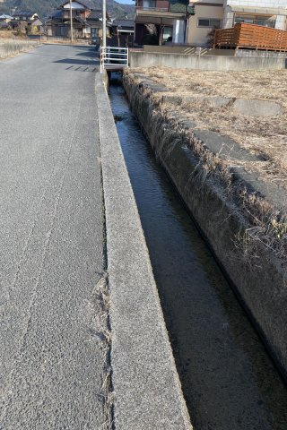 朝倉市杷木林田　売り土地の前面道路含む現地写真|前面道路含む現地写真です