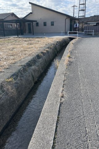朝倉市杷木林田　売り土地の前面道路含む現地写真|前面道路含む現地写真です