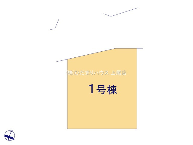 上尾市小泉　新築戸建　ブルーミングガーデン01の区画図