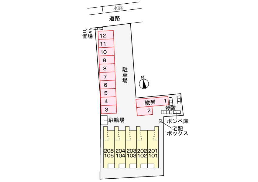 レインボーの区画図