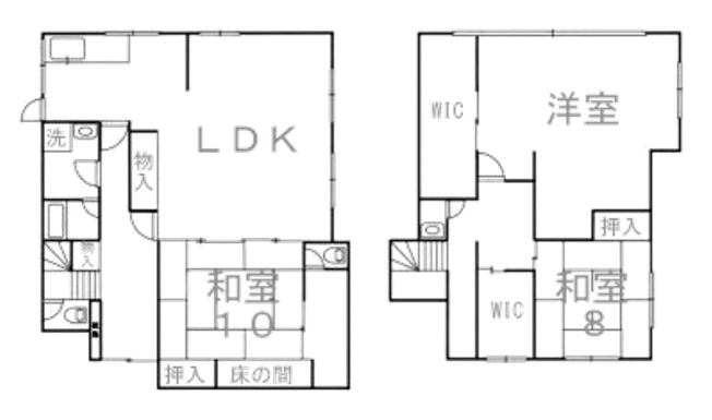【間取り】 | 大枝南福西町三丁目　一戸建