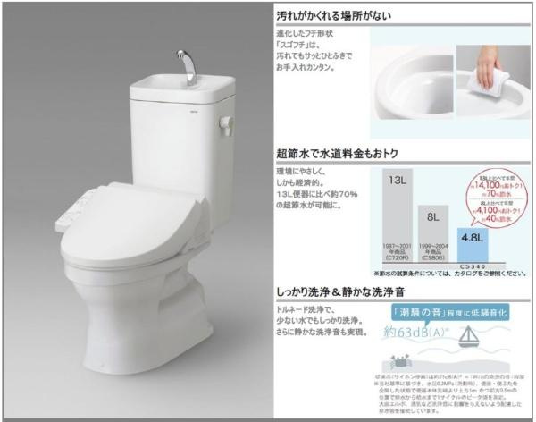 HT長浜のトイレ|清潔感のあるデザインで汚れが残りにくい形状のトイレです。水道料金の節約にも配慮された超節水タイプを採用しています。洗浄音も抑えられる設計なので周囲への配慮ができます。