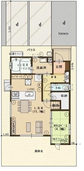 大在汐見　A棟の区画図|※図面と現況が異なる場合は現況を優先させていただきます。