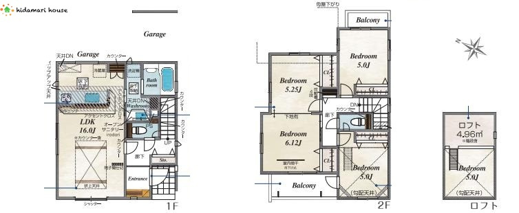 蓮田市川島～SouthAvenue～　新築戸建　01の間取り