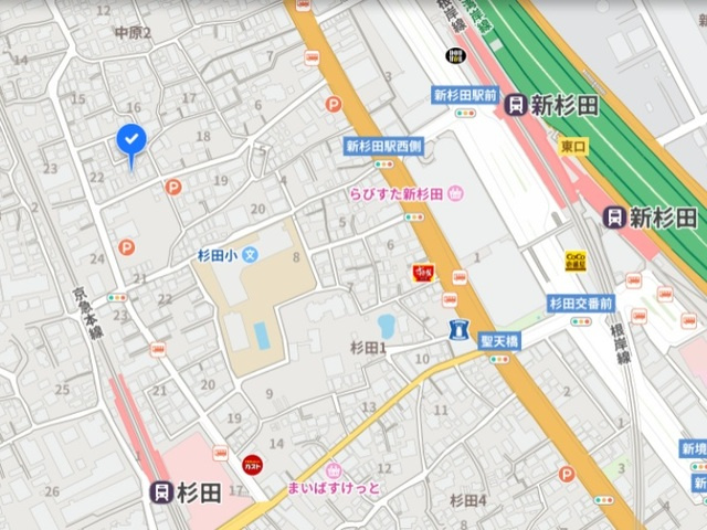 サニールチル杉田の地図