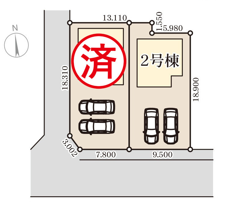 伊勢崎富塚町の区画図