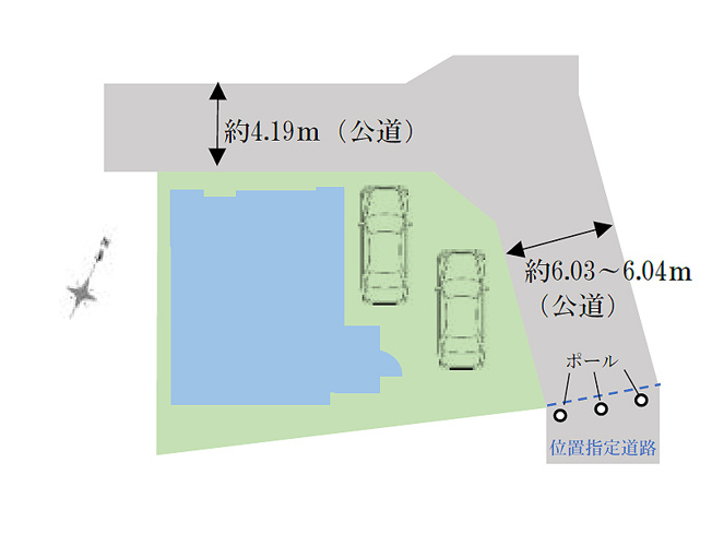 【区画図】 | 新座市野火止3丁目　新築一戸建住宅　全1棟　(志木本店) | ご家族で安心のカースペース2台分