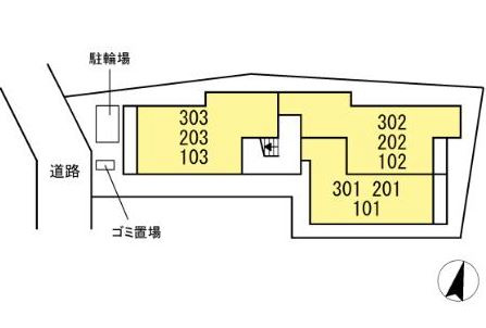 D paina 木月住吉町の区画図|ペット飼育相談可能♪