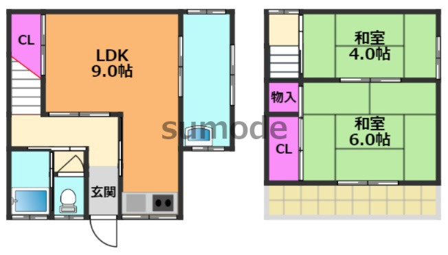 寿町１丁目貸家の間取り