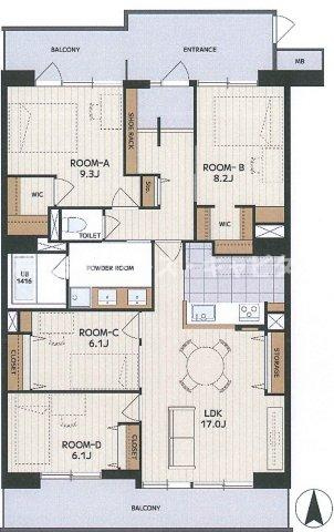 フォーラム海風の街16号棟の間取り