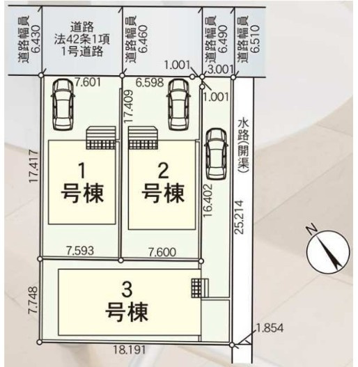 Cradle garden　鴻巣市筑波第5の区画図|図面と現況が異なる場合、現況を優先とします。【2号棟】
