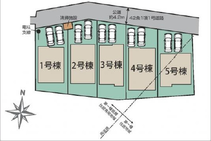 【区画図】 | 坂戸市花影町2期　全5棟　1号棟 | 1号棟