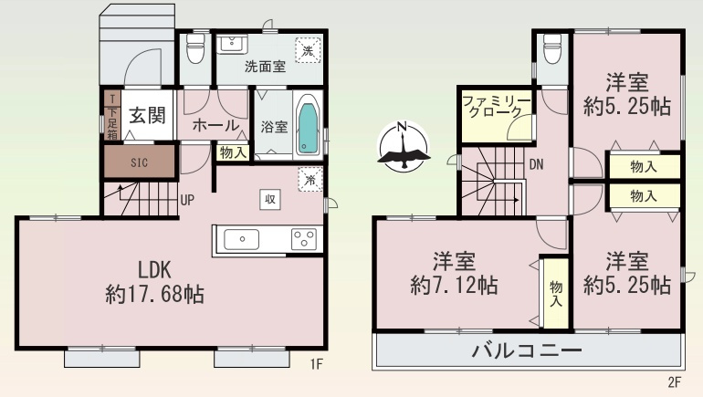 八幡市川口東扇　新築一戸建ての間取り|A号地
