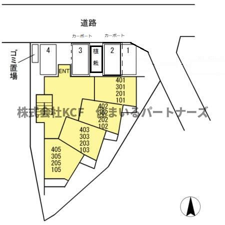 ロッヂングスオークの区画図