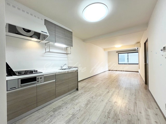 川崎市中原区丸子通１丁目の賃貸マンションの居間・リビング|2面採光のLDK部分♪