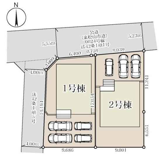 【区画図】 | 東松山市松葉町　Livele Gaeden　新築戸建　全2棟　1号棟