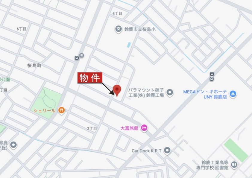 鈴鹿市桜島町3丁目の地図|広域Map