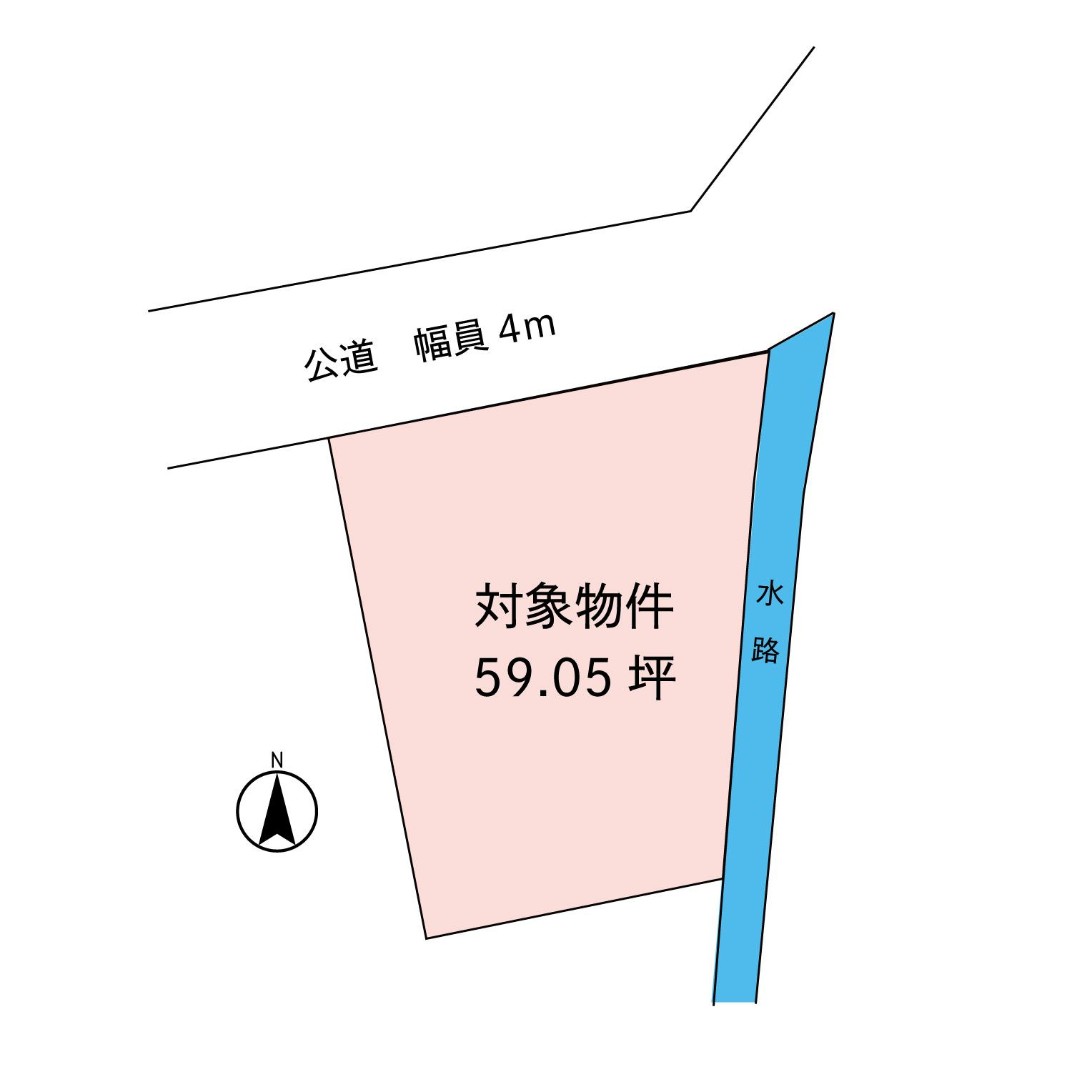南区福富東　１区画の土地図