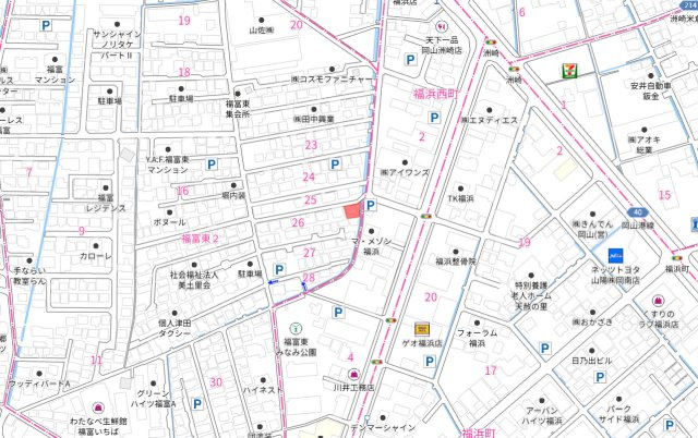 南区福富東　１区画の地図