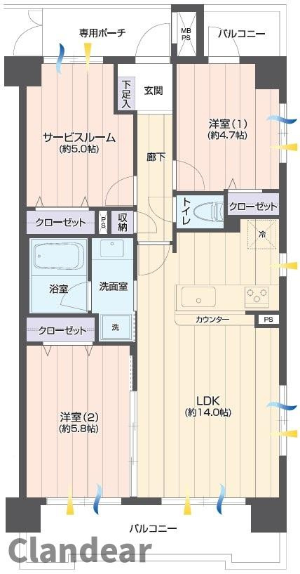 ライオンズマンション常盤平さくら通りの間取り|ドキドキの新生活も、安心してスタート。ぴったりの住まいを見つけませんか？クランディアが一緒に住まい選びをサポートします‼　まずは、お気軽にお問合せください　＃クランディア