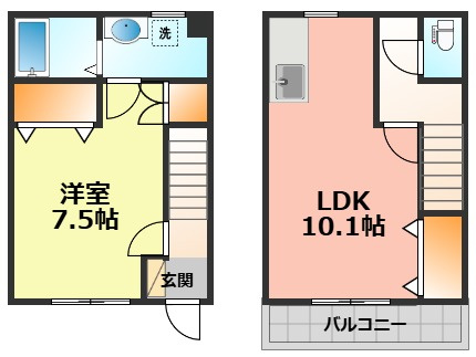 【間取り】 | クレール（Clair） | 西区の物件はなご家おもてなし不動産へ。