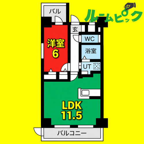 プランドールナカムラ　名古屋市賃貸　仲介手数料無料の間取り