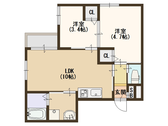 【間取り】 | フォルモント住之江