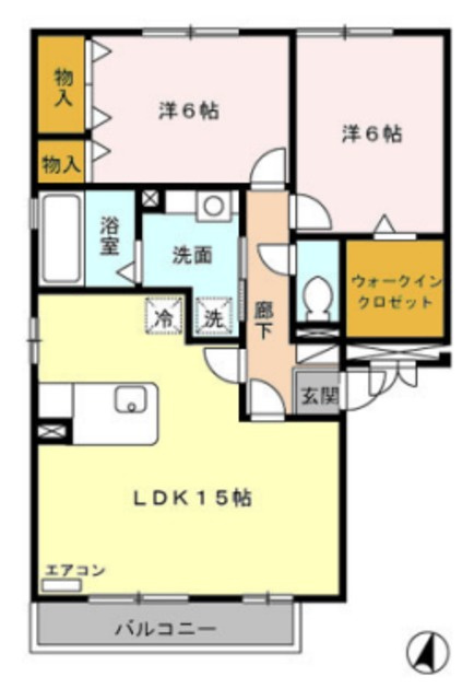 ウィスタリア　Cの間取り|間取りです☆