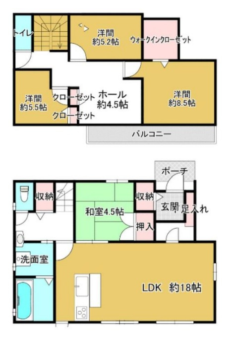 【中古戸建】太田市南矢島町の間取り|■間取り図｜敷地面積：169.41㎡（約51.24坪）建物面積：117.90㎡（約35.66坪）
