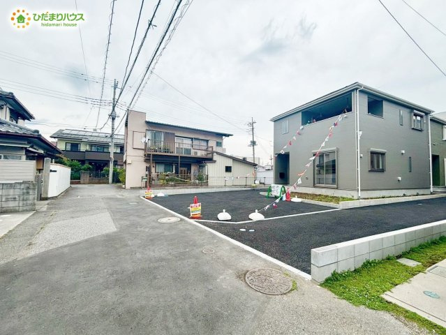 野田市野田第12　新築戸建　1号棟の前面道路含む現地写真|接道：西側約4.0ｍ公道
