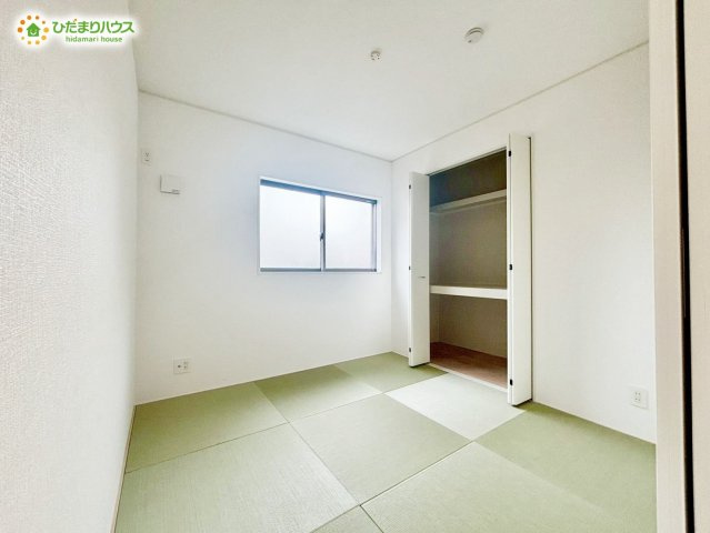 野田市野田第12　新築戸建　1号棟の和室|和室にも大容量のクローゼット完備！お布団やお子様のおもちゃなどがスッキリ収納できますね(^^♪							
