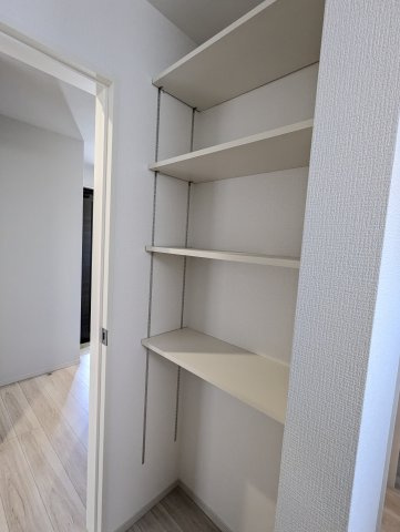 水戸市堀町　25期の収納|リネン庫にはタオルやお着替え、季節ものの寝具の保管スペースとして♪